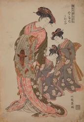 浮田（旧姓：金谷）の花魁、シリーズ：『若芽の新顔（少女たち）』／『ひながた わかなの初萌え』