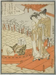 関寺の小野小町 風流七小町シリーズより 1771年頃（錦絵・中判