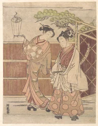手燭（手提げ灯）を持つ冷泉