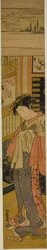 床のラブレターを見下ろす長治屋の花魁薫