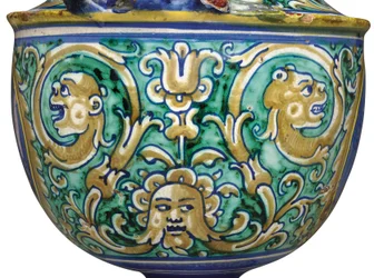 デルータマイオリカ2ハンドル式花瓶、c.1525-50