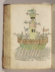 ロベルトゥス・ヴァルトゥリウス（1413-1484）の『軍事術について』（De re militari）の挿絵。