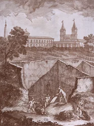 1780年のローマの家とフレスコ画の発見