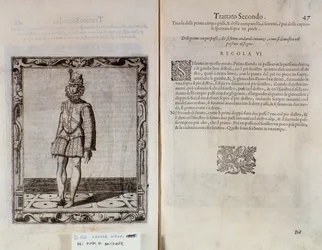 イタリアのダンサー、チェザーレネグリによるルグラティダモーレ（Le Grazie dAmore）の2ページ、イルトロンボーン（1536-1604）と呼ばれる、ダンス条約