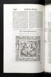 エンブレム152「In Vitam Humanum」、アンドレア・アルシアートの「Emblemata」より、パドヴァ、ペトロ・パウロ・トッツィ