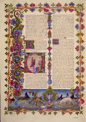 Fol.233v 聖ヨハネから使徒への手紙、Borso d