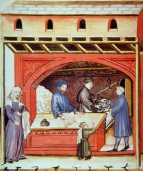 Fol.62v販売塩、Tacuinum Santiatis Codex Vindobonensisのイラスト