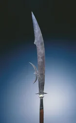 ヴェネツィアのジュスティーニ家の腕を持ったグレイブ、c.1600-20（鋼と木）