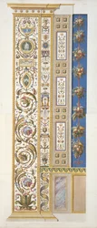 バチカンのラファエルロッジアのパネル、バチカンのラファエレのデッレロギー、ジョバンニオッタヴィアーニ（c.1735-1808）によって彫刻されたパネル、c.1772-77（手書きの彫刻）を公開