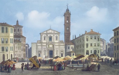 ミラノとその周辺の景色を望むサントステファノ広場