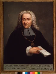 ジャコモ・ペルティ（1661-1756）イタリアの作曲家の肖像