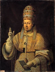教皇ピオ（PioまたはPius）6世（1717～1799年）の肖像。匿名のイタリア絵画