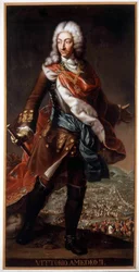 ヴォルペ・サヴォイアルダ（1666-1732）と呼ばれるサヴォイア公、シチリア王、サルデーニャ王であったヴィットリオ・アメデーオ2世（ヴィクトル・アメデー2世またはヴィクトル・アメデー）の肖像。絵画はA.Racconigi城に保存されている。