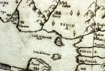 ベニン湾（旧ダホメー）、ギニア湾の一部（Urbano Monteの地図を基に作成