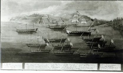 1756年にドゥラッツォでトルコ海賊に対してイヴァノヴィッチダダブロタ船長が率いたヴェネツィア艦隊