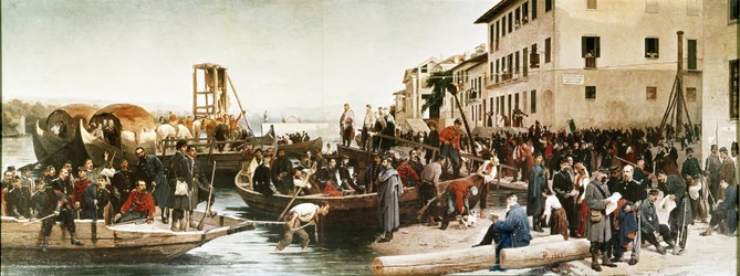 1848年、セスト・カレンデに上陸したアルプスの狩人たち