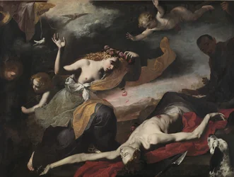死んだアドニスを発見した金星、1650年頃