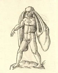 Aldrovandisモンスターの歴史、1642年からホモ・ファネシウスauritusのイラスト