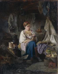 若い母親、1868