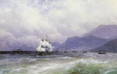1888年トレビゾンド沖の海の風景
