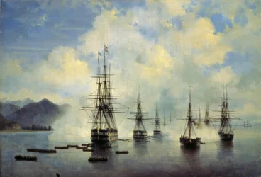 1839年7月にスバスチに上陸したN.ラウスキ将軍。