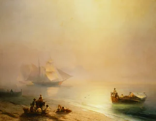 海岸のフィッシャーフォーク、ナポリ湾、1873
