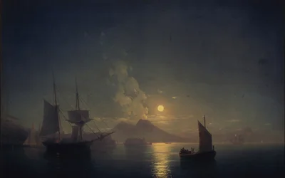 夜のナポリ、1850