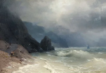 Seashore par Aivazovsky、Ivan Konstantinovich (1817-1900)