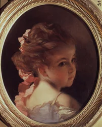 少女の頭、1850-1860