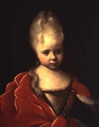 幼少期のエリザヴェータ・ペトロヴナ大公夫人の肖像、1712-13年頃