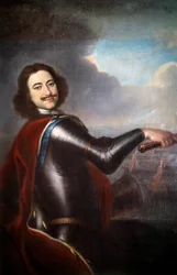ピョートル1世の肖像（1672-1725） イワン・ニキーチン（Nikitin）の絵画
