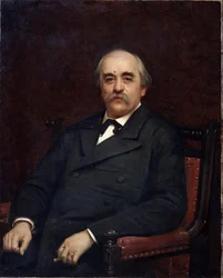 作家グリゴリ ダニレフスキー (1829-1890) の肖像画。 （著者グリゴリ・ダニレフスキーの肖像）。 Ivan Nikolayevich Kramskoi (1837-1887) の絵画、キャンバスに油彩