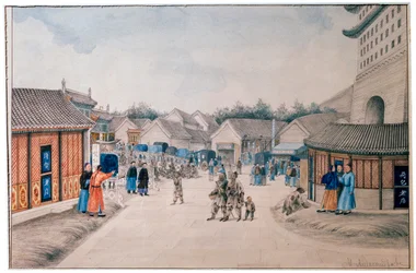 「中国のスケッチ、ツァンミン橋」、c1804-c1806