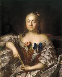 伯爵夫人Varvara Alexeyevna Sheremetyeva 1711-1767、ca 1760の肖像