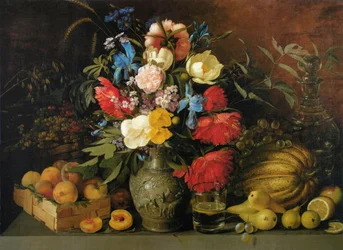 花と果物、1839年