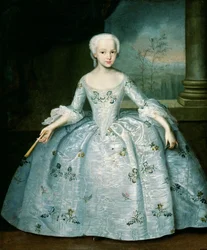 サラ・エレノア・ファーマーの肖像（1740-1824）1749-50（キャンバスに油彩）