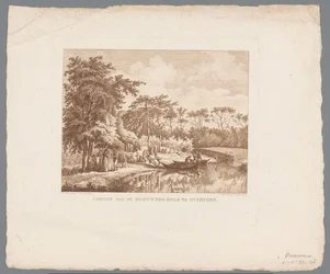 Overveen の Brouwerskolk のほとりにある会社 Overveen の Brouwers-Kolk のビュー (オブジェクトのタイトル)