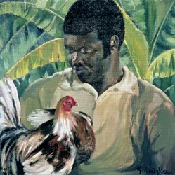 闘鶏を持つアベル、1961年