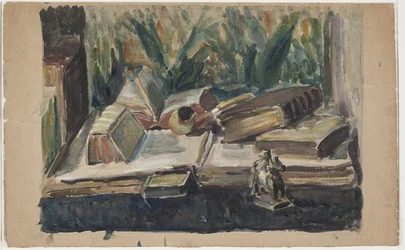 本、パイプ、フィギュアのアレンジ