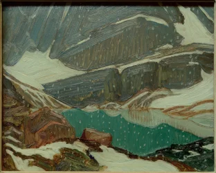 オエサ湖の雪