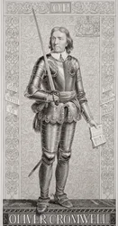 Oliver Cromwell（1599-1658）from &39;Illustrations of English and Scottish History&39; Volume I