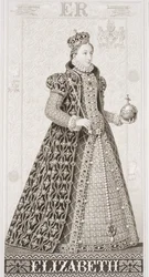 エリザベス女王I（1533-1603）、「英語とスコットランドの歴史のイラスト」第I巻