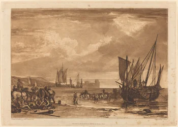 1807 年に公開されたフランスの海岸のシーン。