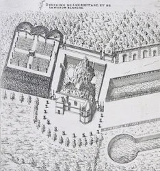 &39;Les Plus Belles Bastiments de France&39;のシャトードガヨンにあるエルミタージュとメゾンブランは、1570年代に出版されました