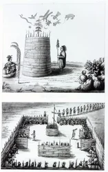 ヘンリースクールクラフト（1793-1864）の本からの預言者のロッジとメダウィソス