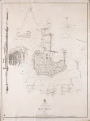 ロードス島群島、ロードス島の町と港 1838年、HMS