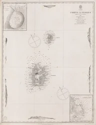 アゾレス諸島コルボとフローレス。1844年A.T.Eビダル少佐R.N.による測量。