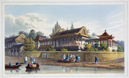 「皇帝の夏の宮殿、天城市の向かい」、中国、1817