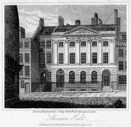 スキナーズホール、ロンドン市、1817年。
