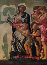 聖ヨハネと天使たちのマドンナと子供、c1497、1938